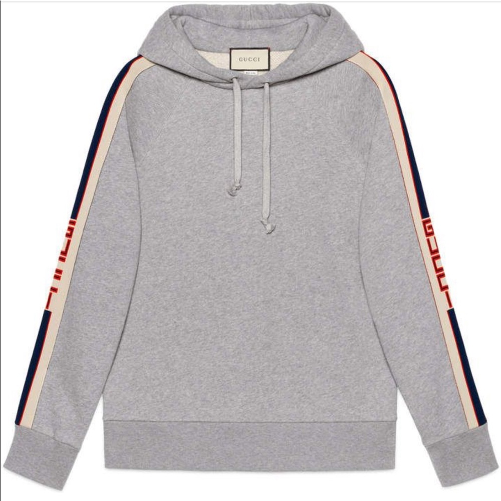 Men’s Gucci hooded jacket with logo taping